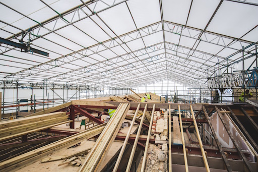 Blenheim Palace roof works to the organgery
