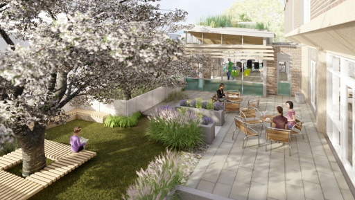 Cherry Hinton Library - outside space