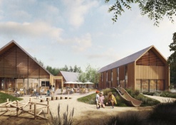 Watch: Time-lapse footage reveals how timber-framed Linmere Farmstead community hub is near completion